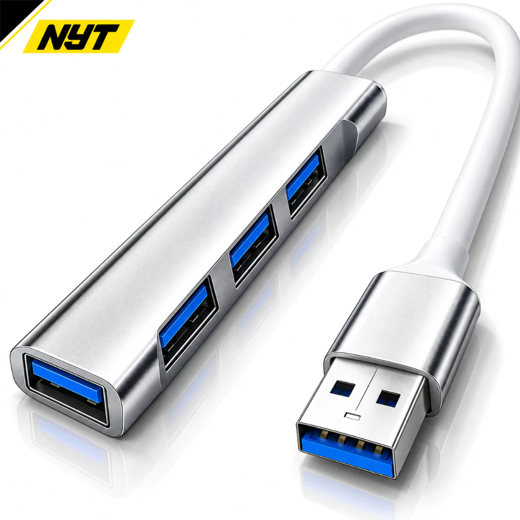 Bộ Chia USB 3.0 4 Cổng, 7 Cổng NYT N32 5Gbps Tốc Độ Cao Hợp Kim Nhôm Cao Cấp