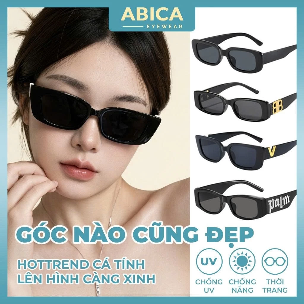Kính mắt râm mát nam nữ mắt kính chống tia UV400 thời trang phong cách Hàn Quốc bảo vệ mắt đi chơi đi biển đẹp [Nhóm 1]