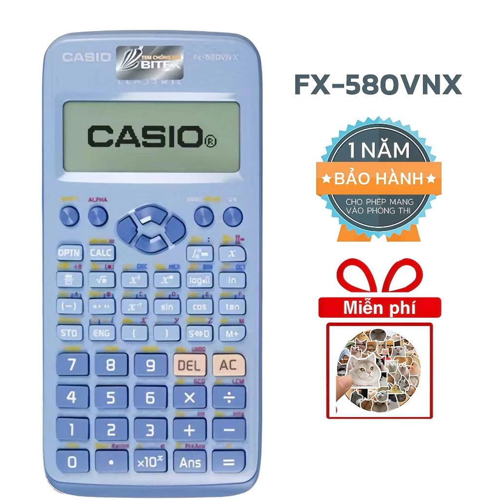 Máy tính FX 580vnx,thế hệ mới Độ Chính Xác Cao,Cần thiết cho kỳ thi học sinh,Giá Rẻ,Hàng Vn Real 1/1