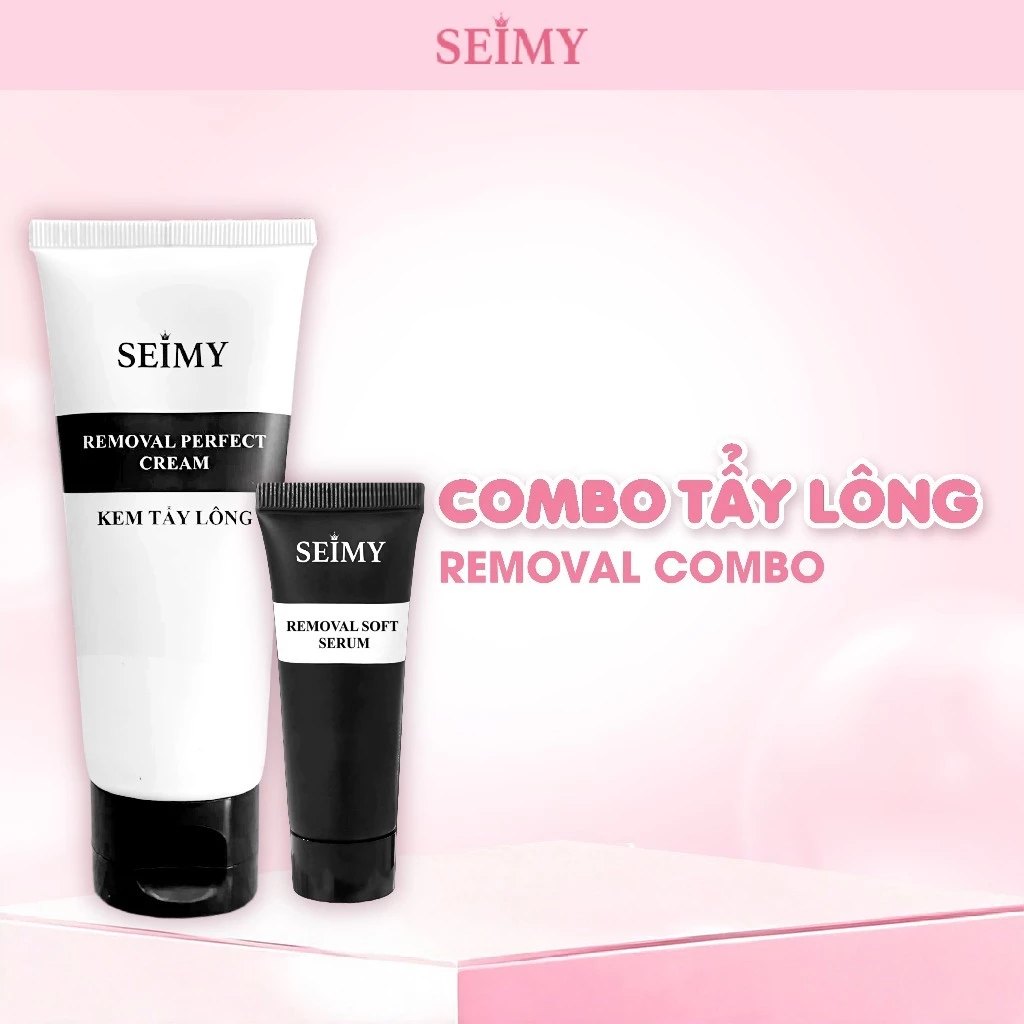 Combo Kem Tẩy Lông Và Serum Cấp Ẩm Làm Dịu Seimy Tẩy Vùng Nách, Chân, Bikin An Toàn Không Đau Rát