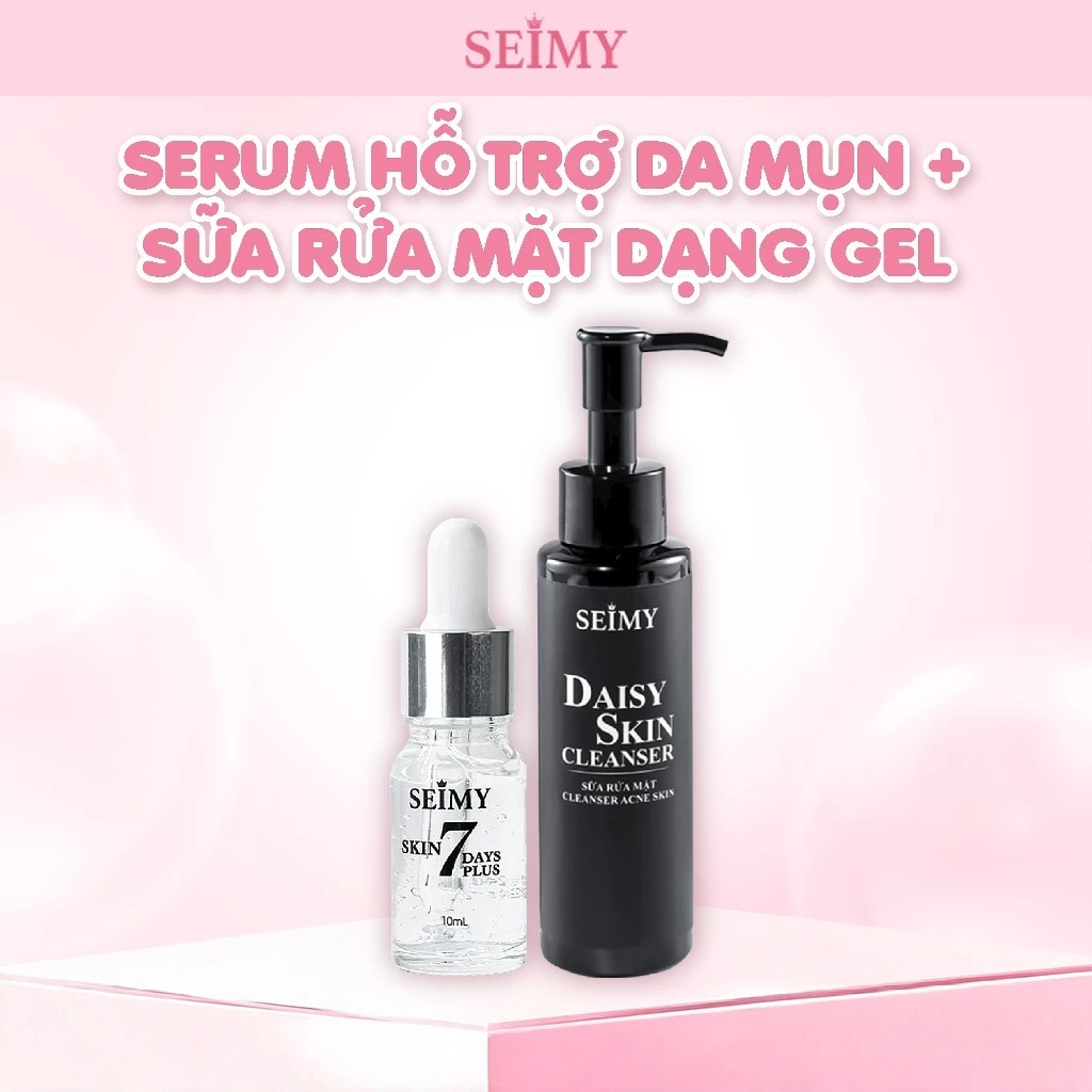 Combo Serum Hỗ Trợ Da Mụn và Sữa Rửa Mặt Seimy