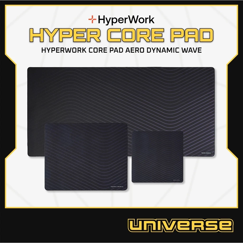 Pad Chuột HyperWork Core Pad 3 Lớp Chống Nước Dày 4mm Lót Chuột Họa Tiết Aero Dynamic Wave