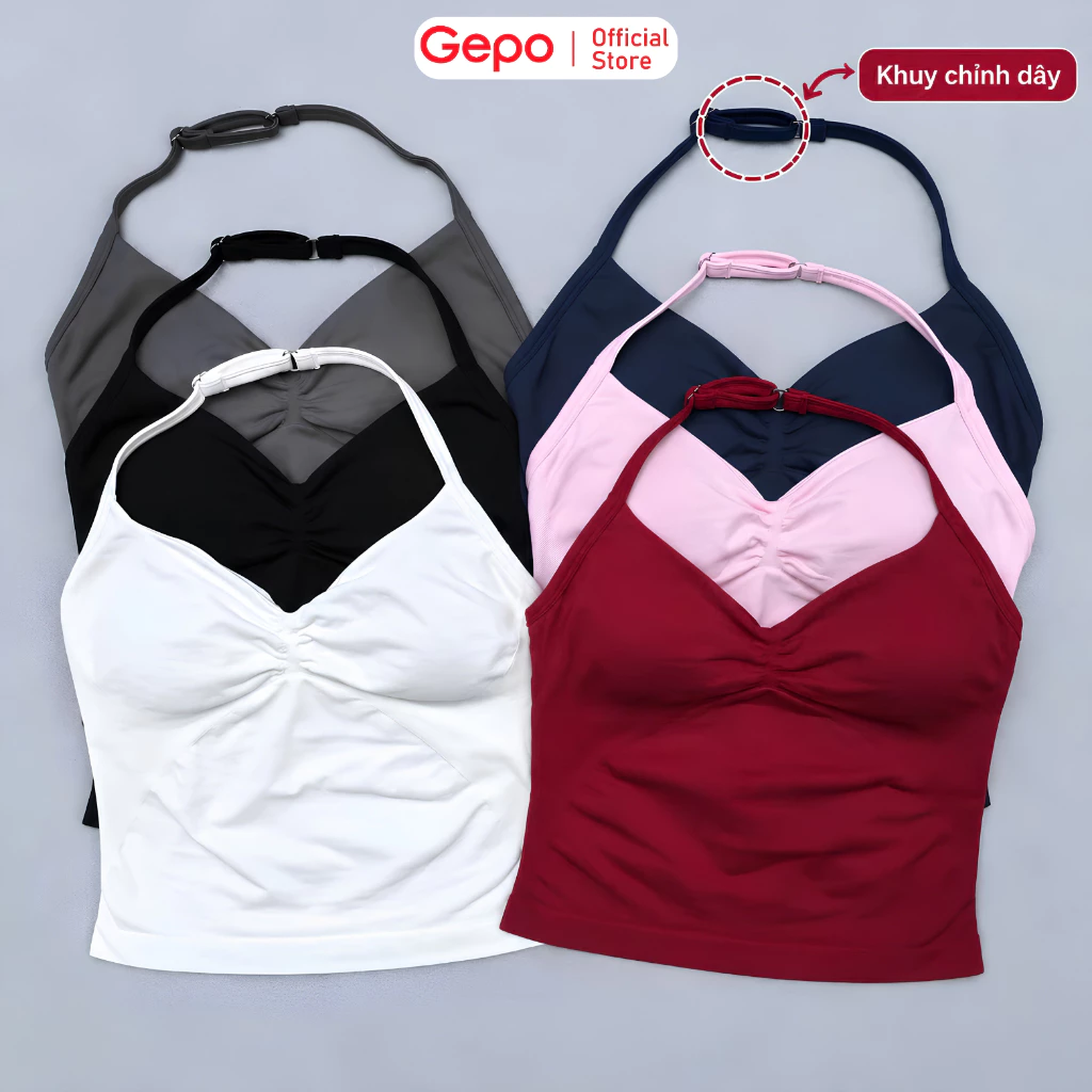 GEPO Áo Thể Thao Gym Yoga Nữ Seamless Dài Chất Dệt Kim Cao Cấp Co Giãn 4 Chiều GP243