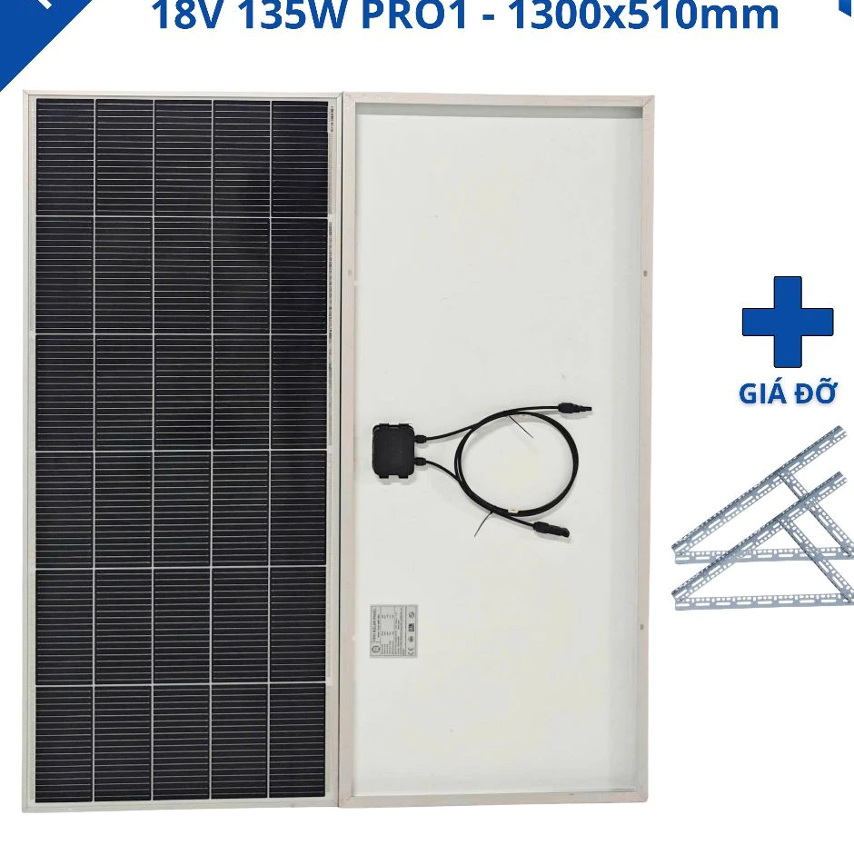 TẤM NĂNG LƯỢNG MẶT TRỜI MONO 18V 135W PRO1 1300x510mm - TEKI