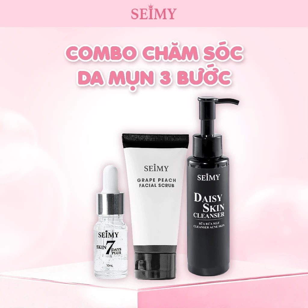 Combo Chăm Sóc Da Mụn 3 Bước Seimy