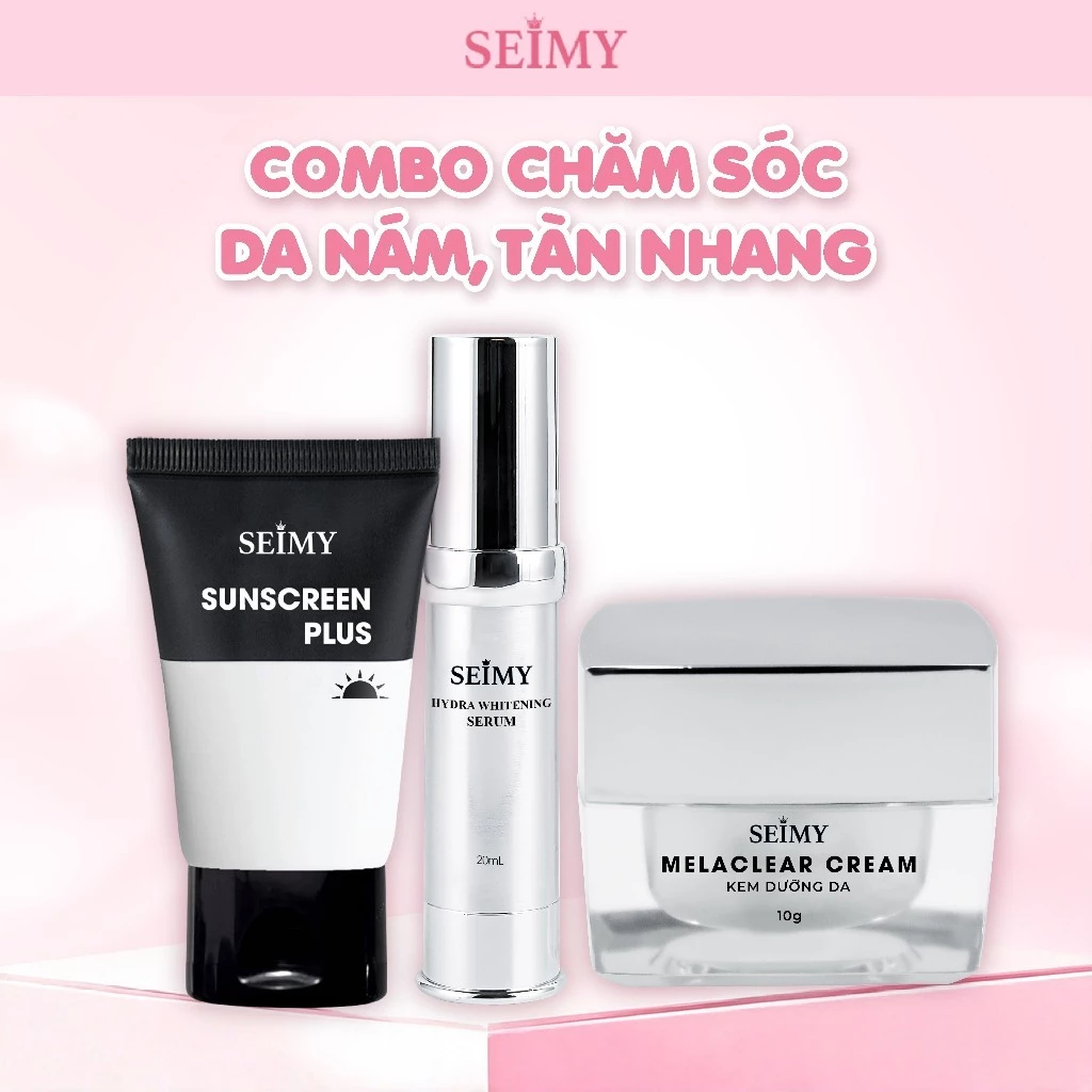 Combo Bộ Chăm Sóc Da Nám Tàn Nhang Cơ Bản 3 Bước