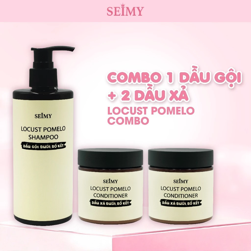 Combo 1 Dầu Gội Và 2 Dầu Xả Seimy