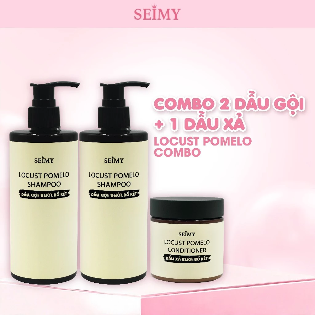 Combo 2 Dầu Gội và 1 Dầu Xả Seimy