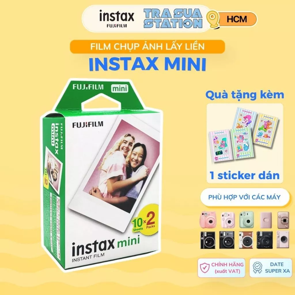 FILM INSTAX MINI date TẬN CHÂN TRỜI | phim viền cho Máy ảnh lấy ngay Instax Mini, EVO | Chính Hãng Fujifilm
