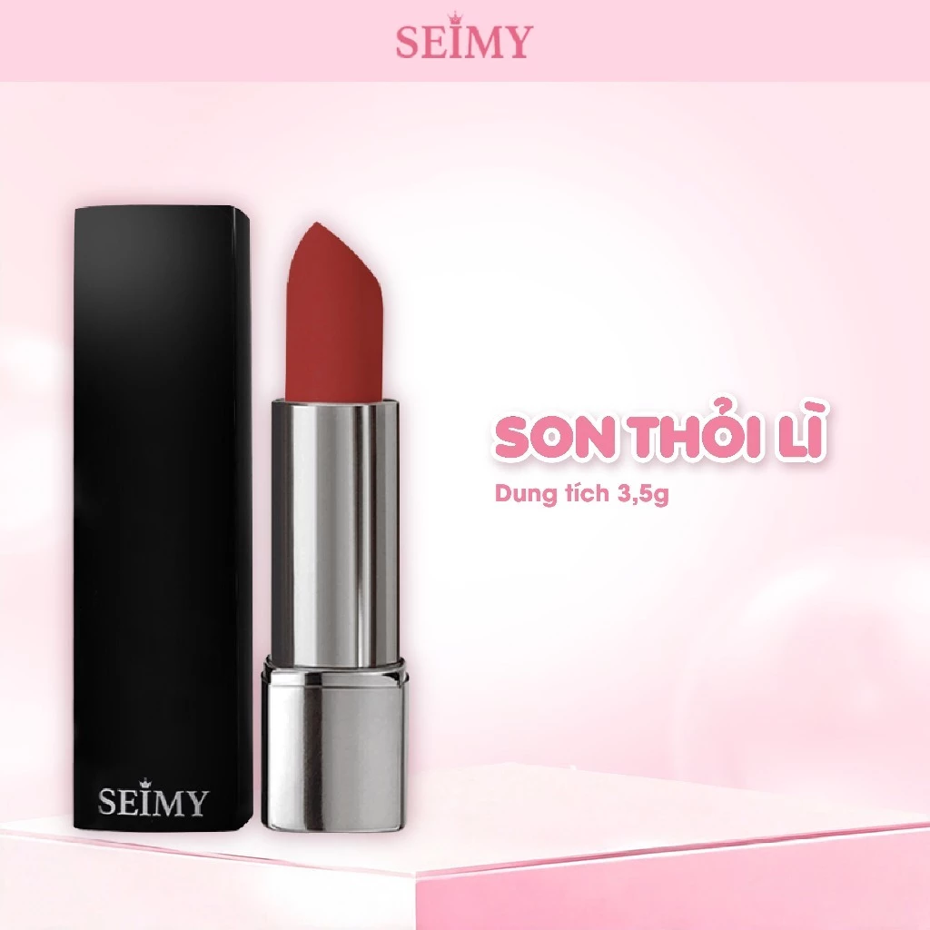 Son Thỏi Seimy Lipstick Hiệu Ứng Mịn Lì, Bền Màu Lâu Trôi, Nhẹ Trên Môi