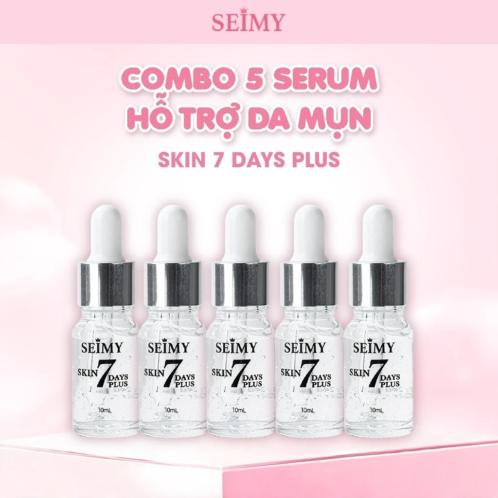 Combo 5 Chai Serum Mụn Thâm Seimy - Skin 7 Days Plus