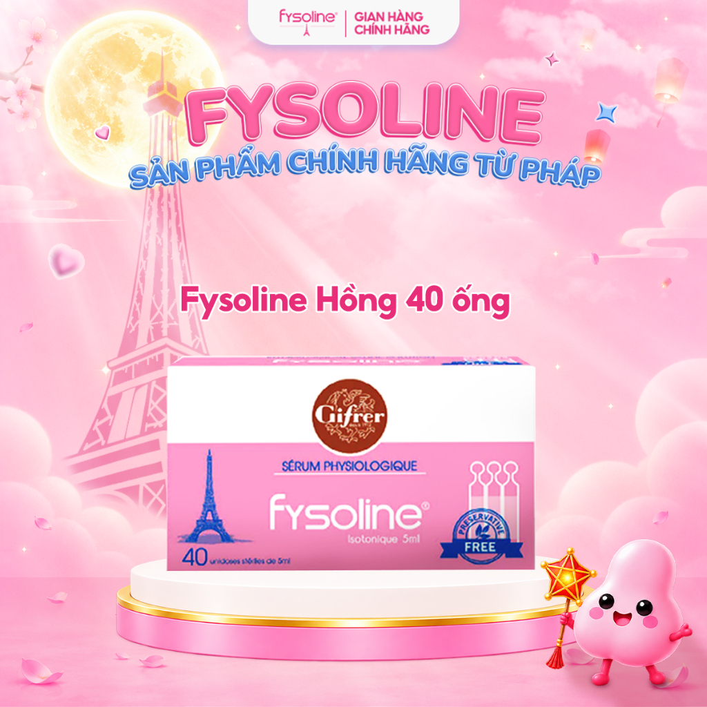 Fysoline - Nước muối sinh lý Pháp - Vệ sinh mắt, mũi, miệng cho bé - Hộp 40…