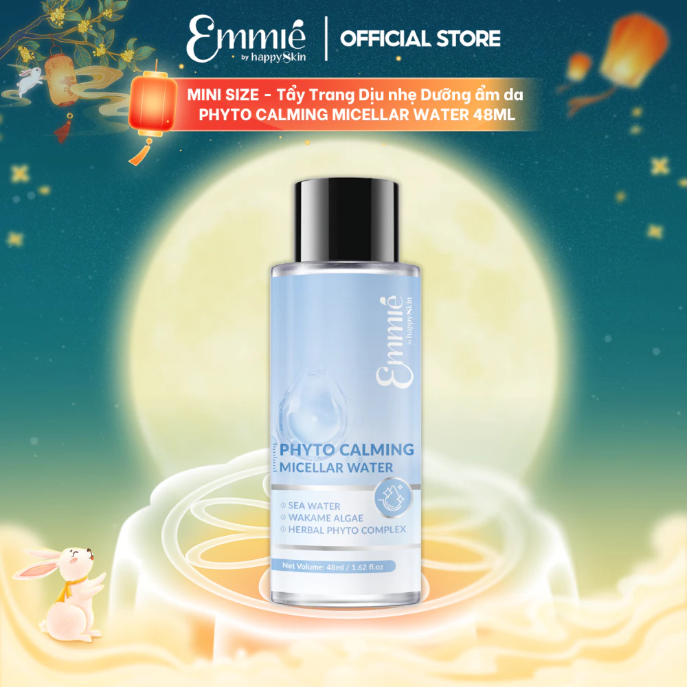 MINI SIZE Nước tẩy trang Emmie Phyto Calming Micellar Water 48ml Hỗ Trợ Làm Sạch Bề Mặt Da Làm dịu Da nhạy cảm mới