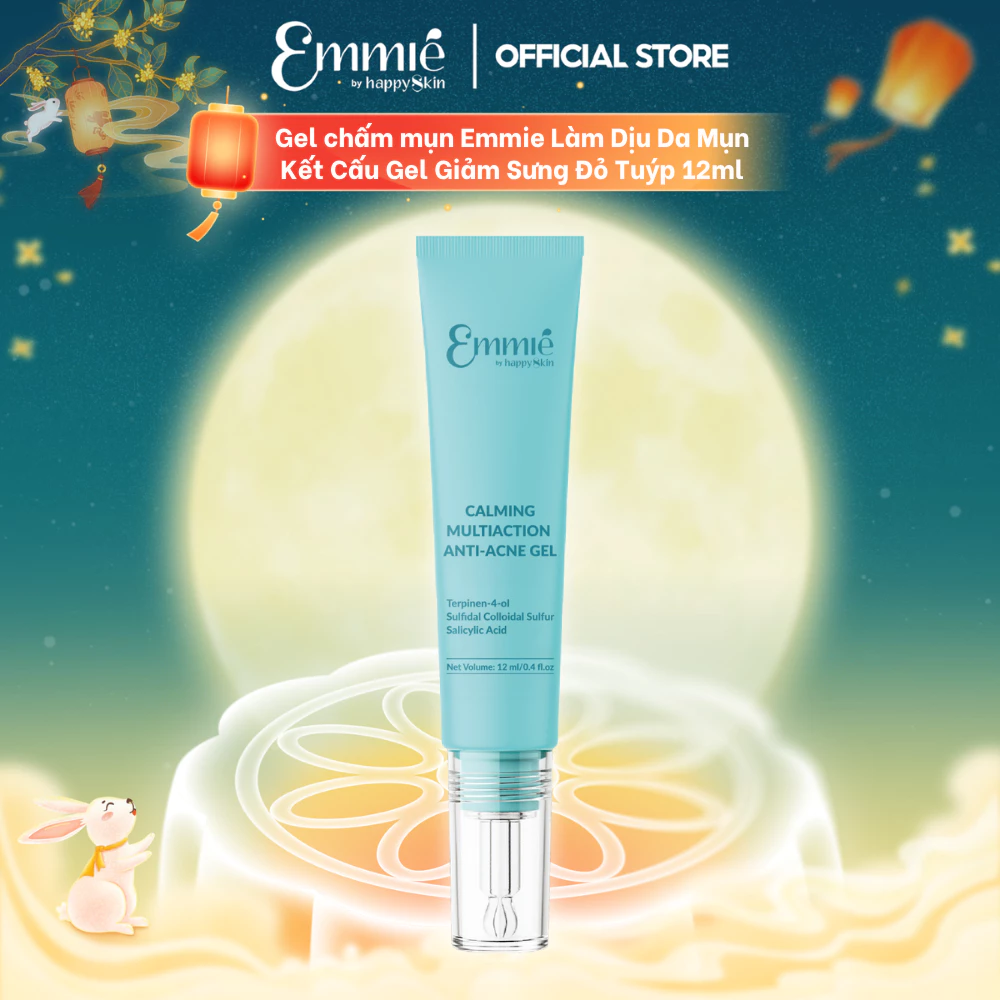 Gel chấm mụn Emmie Calming Multiaction Giảm Mụn Viêm Làm Dịu Da Mụn - Kết Cấu Gel Thấm Nhanh Giảm Sưng Đỏ Tuýp 12ml