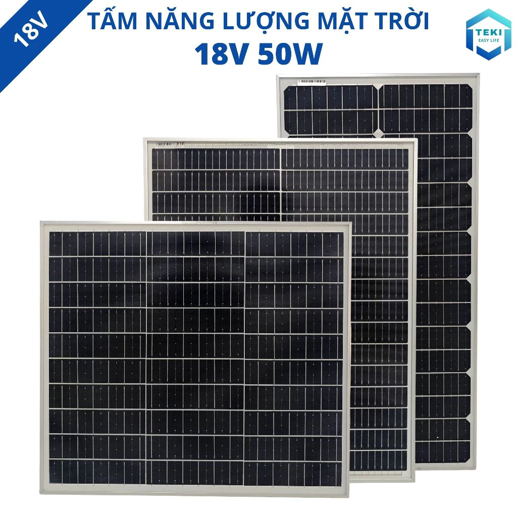 TẤM NĂNG LƯỢNG MẶT TRỜI MONO 18V 50W - TEKI