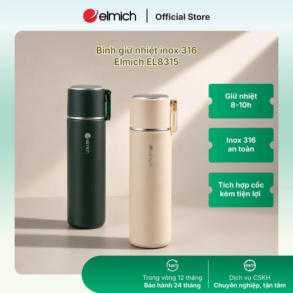 Bình giữ nhiệt inox 316 Elmich EL8315 dung tích 480ml