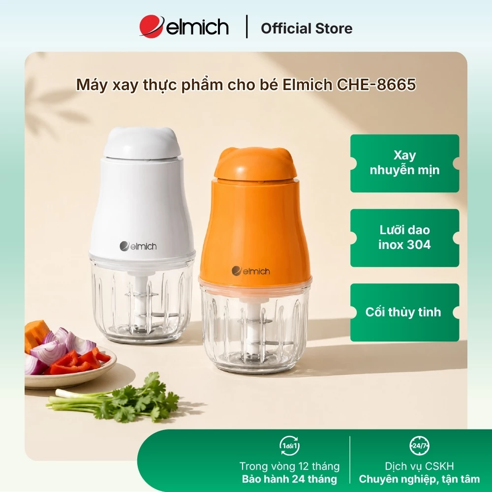 Máy xay thực phẩm cho bé Elmich CHE-8665