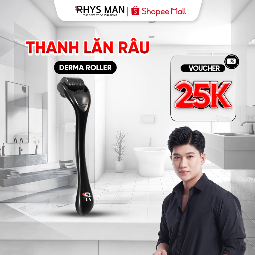 Thanh lăn râu Derma Roller Rhys Man