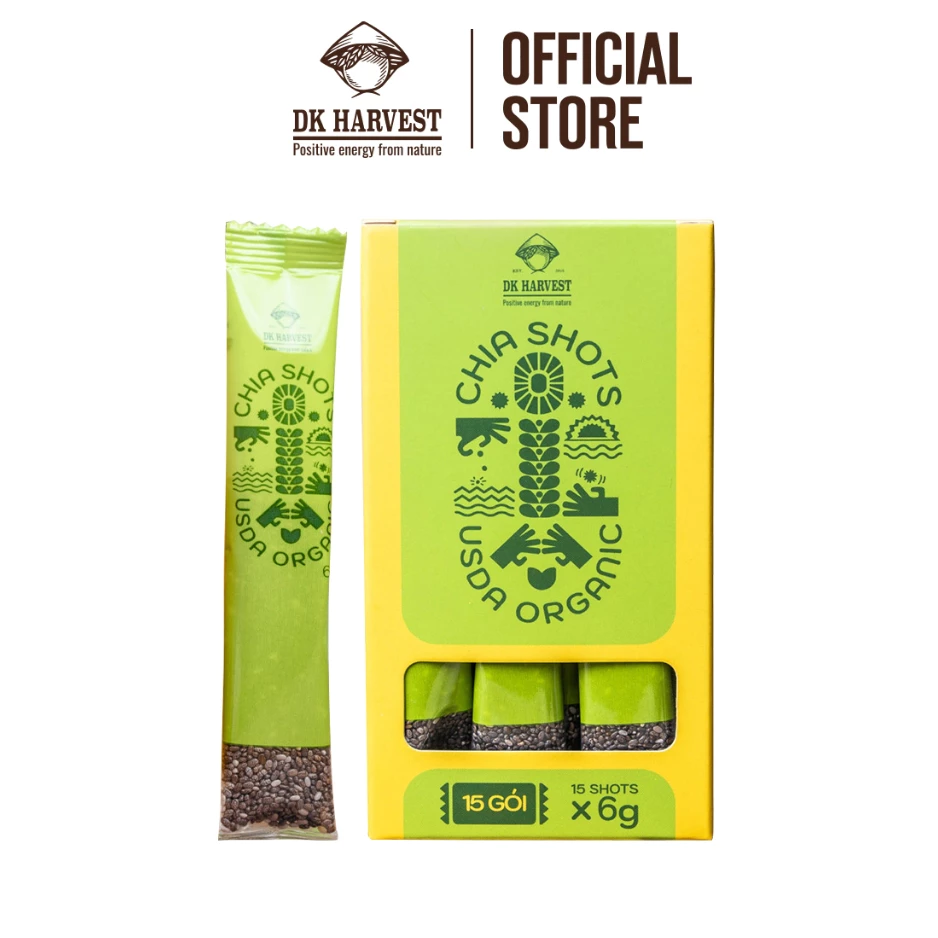 SVIP - Hạt Chia Shot DK Harvest - Nhập Khẩu Chính Ngạch | Giàu Omega-3 Hỗ Trợ Giảm Cân Ăn Kiêng Healthy Tinh Khiết