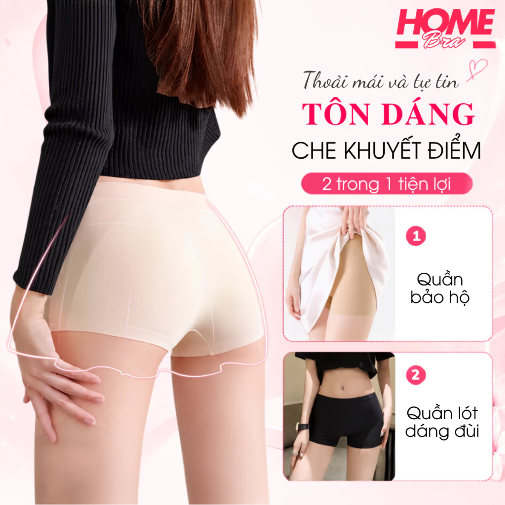 Quần Su Nữ Mặc Trong Váy Thoáng Mát Ôm Body, Quần Đùi Mặc Trong Váy Tàng Hình Không Lộ Viền V8205