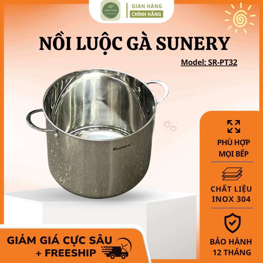 Nồi Luộc Gà Sunery Chất Liệu Cao Cấp Dẫn Nhiệt Tốt, Đảm Bảo An Toàn Khi Sử Dụng Hàng Ngày- Đông Phong