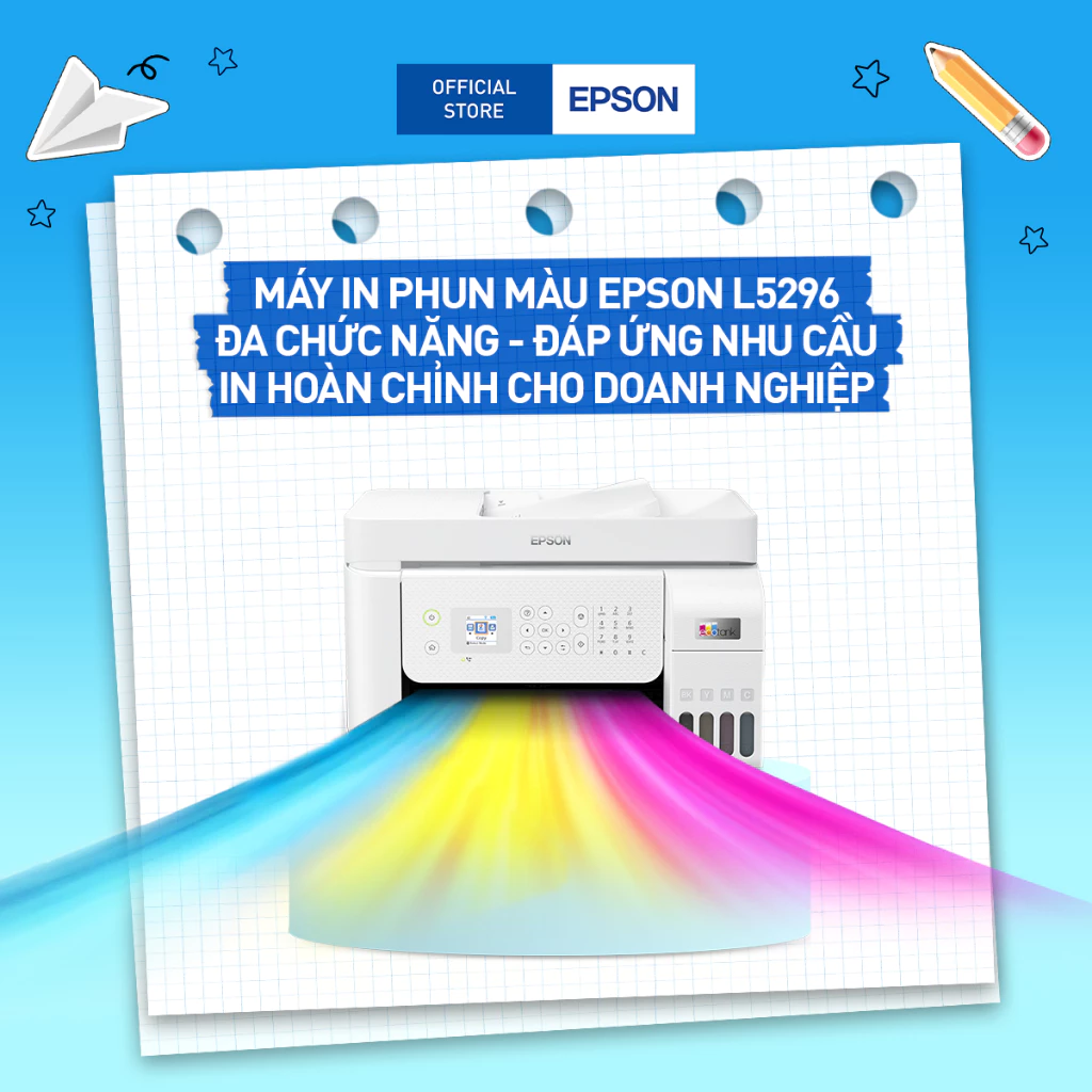 Máy In Phun Màu Epson L5296 Đa Chức Năng Đáp Ứng Nhu Cầu In Hoàn Chỉnh Cho Doanh Nghiệp