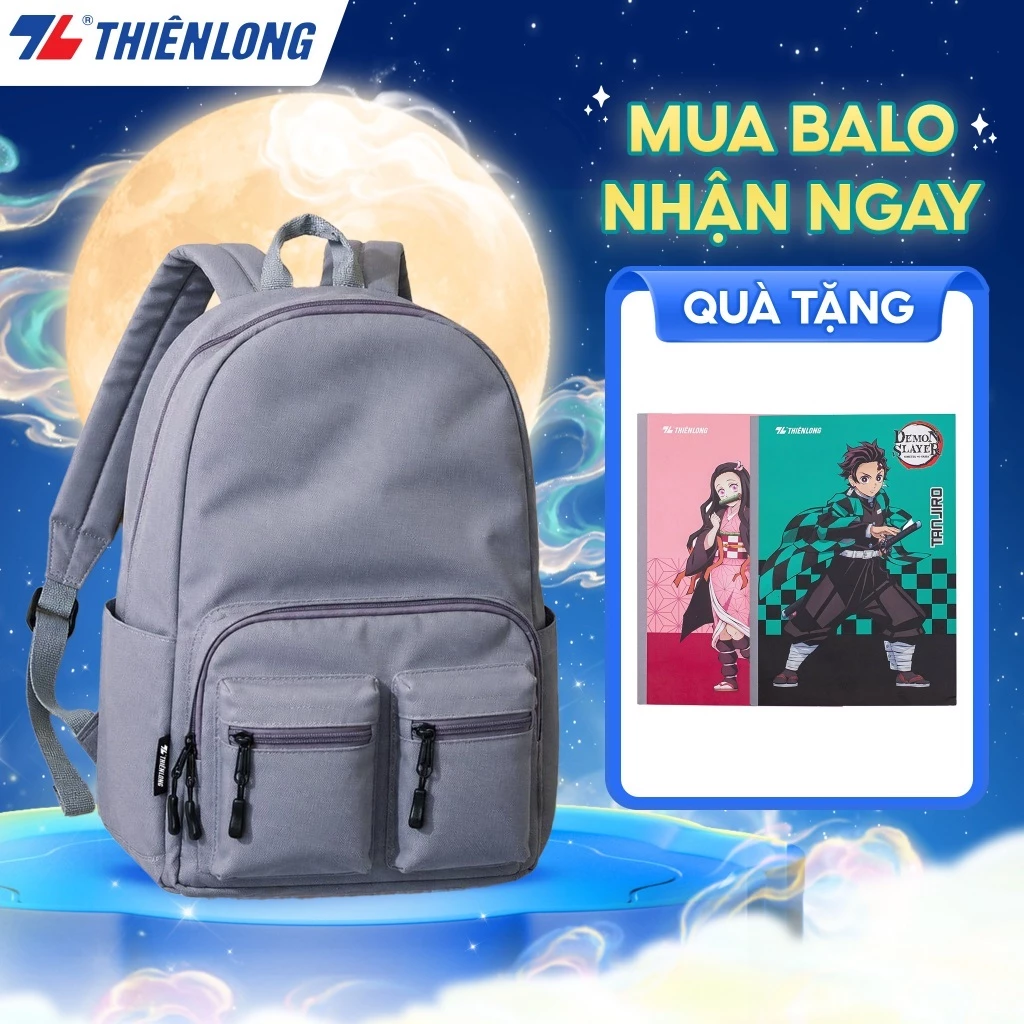 Cặp học sinh Thiên Long - Balo thời trang cải tiến siêu nhẹ, bền, có quai đeo trợ lực, đệm êm ái phù hợp đi học, đi chơi