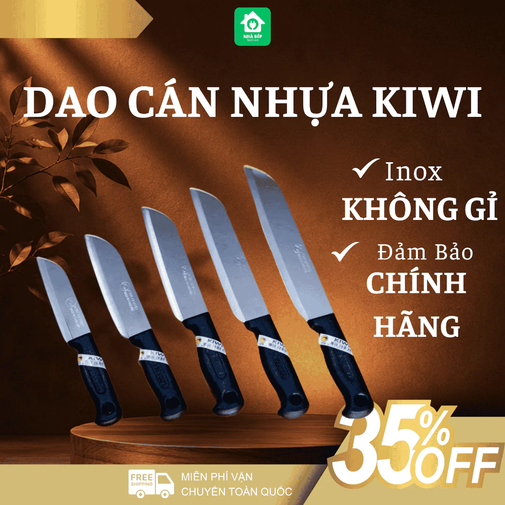 Dao gọt hoa quả, dao thái thịt Kiwi cán nhựa chắc chắn an toàn sử dụng cắt nhẹ nhàng - Nhà Bếp Thiên Hà