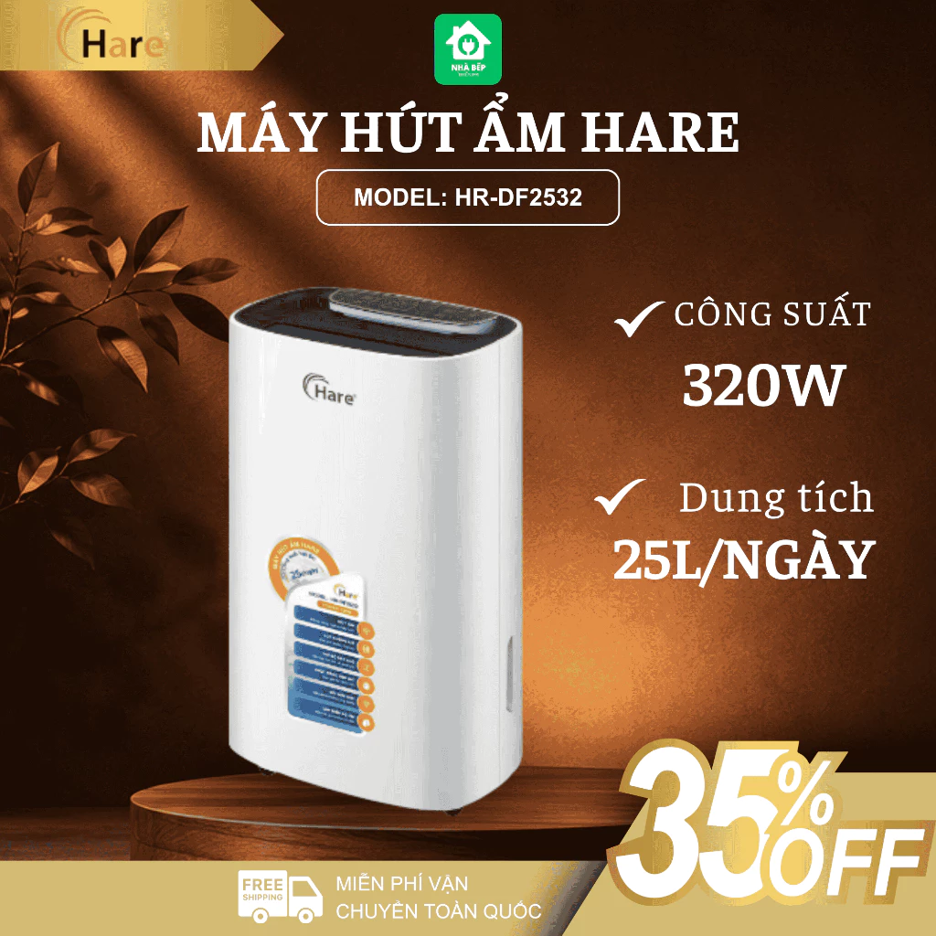 Máy Hút Ẩm HARE HR-DF2532 Công Suất 320W, Kết Nối Thông Minh Đa Dạng Chức Năng - Nhà Bếp Thiên Hà