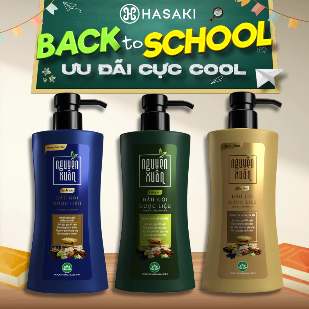 [DAILY] Dầu Gội Dược Liệu Nguyên Xuân Dưỡng Tóc Mềm Mượt 350ml Herbal Shampoo Hasaki Sản Phẩm Chính Hãng