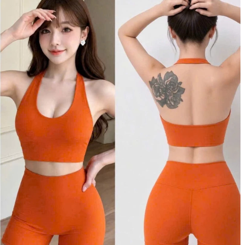 Bộ tập Gym, Yoga, Pilates Erobic cho nữ chất LuLu hàng Quảng Châu cao cấp BT903