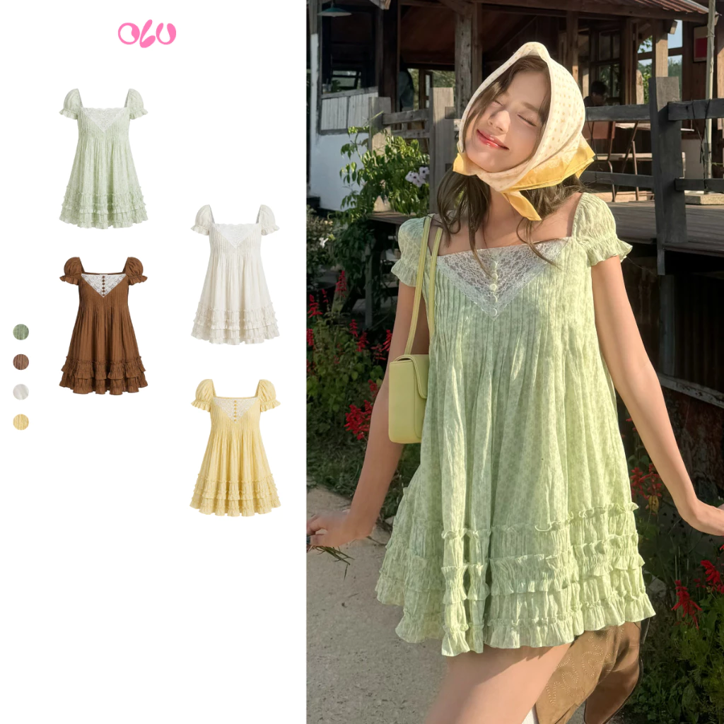 Váy OLV babydoll Kate Ruffled Dress nhiều màu phù hợp mùa hè đi chơi
