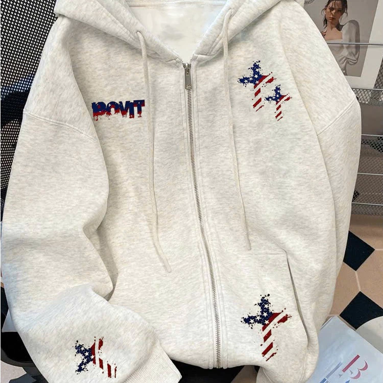 Áo Khoác Nỉ Hoodie Zip Khóa Kéo POVIIT Có Túi Trong Form Rộng Nam Nữ Chất Nỉ Bông Dày Dặn