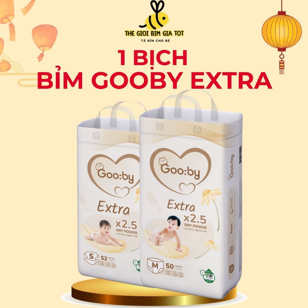 1 Bịch Tã/Bỉm Dán và Quần Gooby Ngày Extra Chính Hãng Siêu Mỏng Nhẹ, Đủ Size…