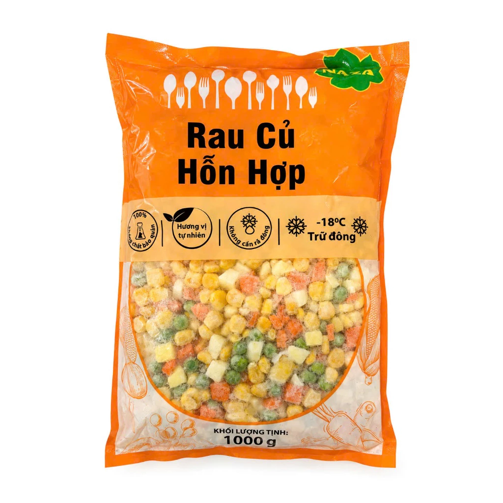 Rau củ hỗn hợp NOSA, Rau củ hỗn hợp - túi 1kg/ giao hoả tốc Hn túi 1kg