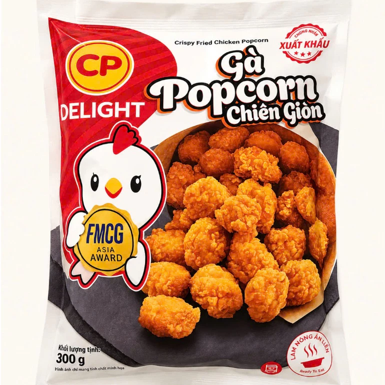( Nhãn Mới) Gà viên popcorn CP chiên rán siêu ngon, dinh dưỡng 300G SHIP HỎA TỐC