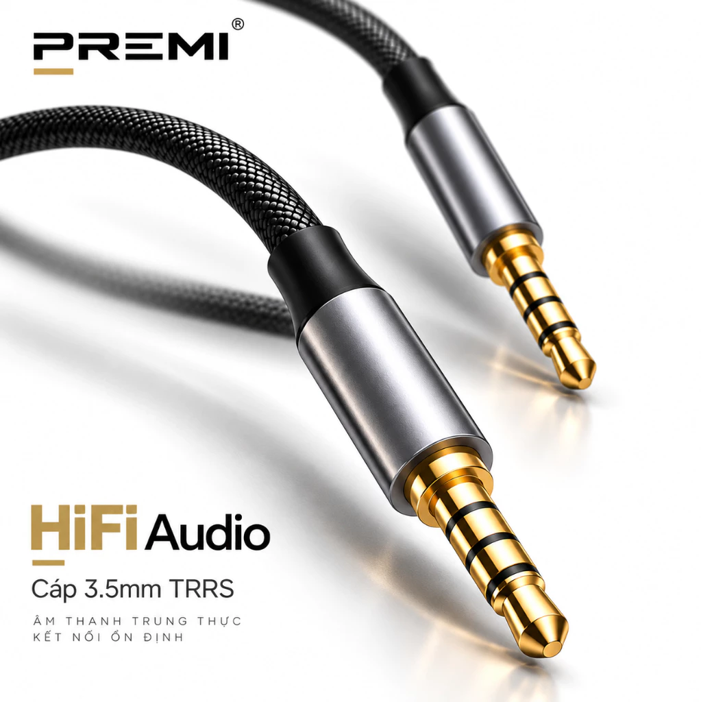 Dây 3.5mm 3 Khấc Support Mic & Audio Hifi Cao Cấp NYT AT109 - Bảo Hành 12T Chính Hãng