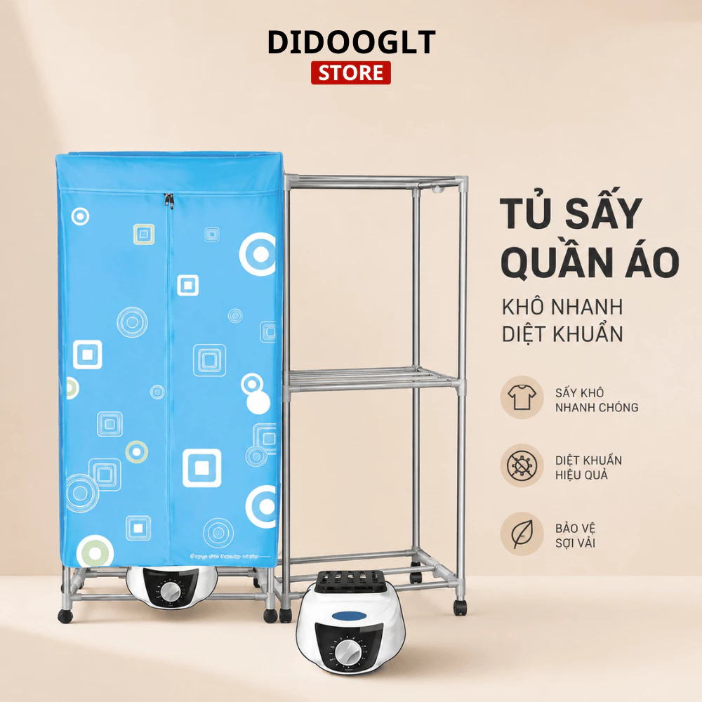TỦ SẤY QUẦN /ÁO CÓ ĐIỀU KHIỂN TỪ XA CỰC KỲ THUẬN TIỆN, CHẠY ÊM KHÔNG GÂY TIẾNG ỒN - Didooglt