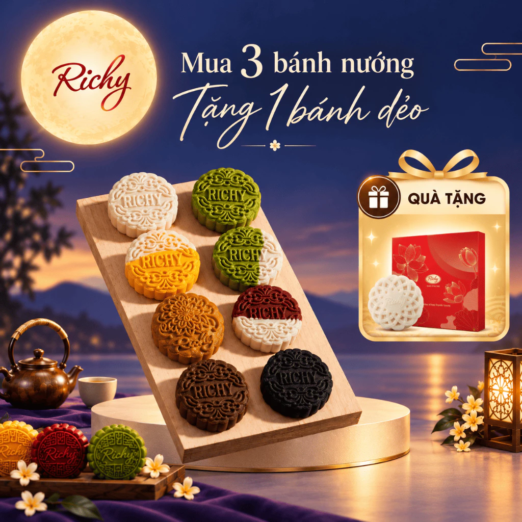 [MUA 3 TẶNG 1] [GIAO NHANH] Set 3 Bánh Nướng Tự Chọn Vị Tặng 1 Bánh Dẻo Tổng Set 4 Bánh Kèm Hộp, Túi & Bộ Dụng Cụ