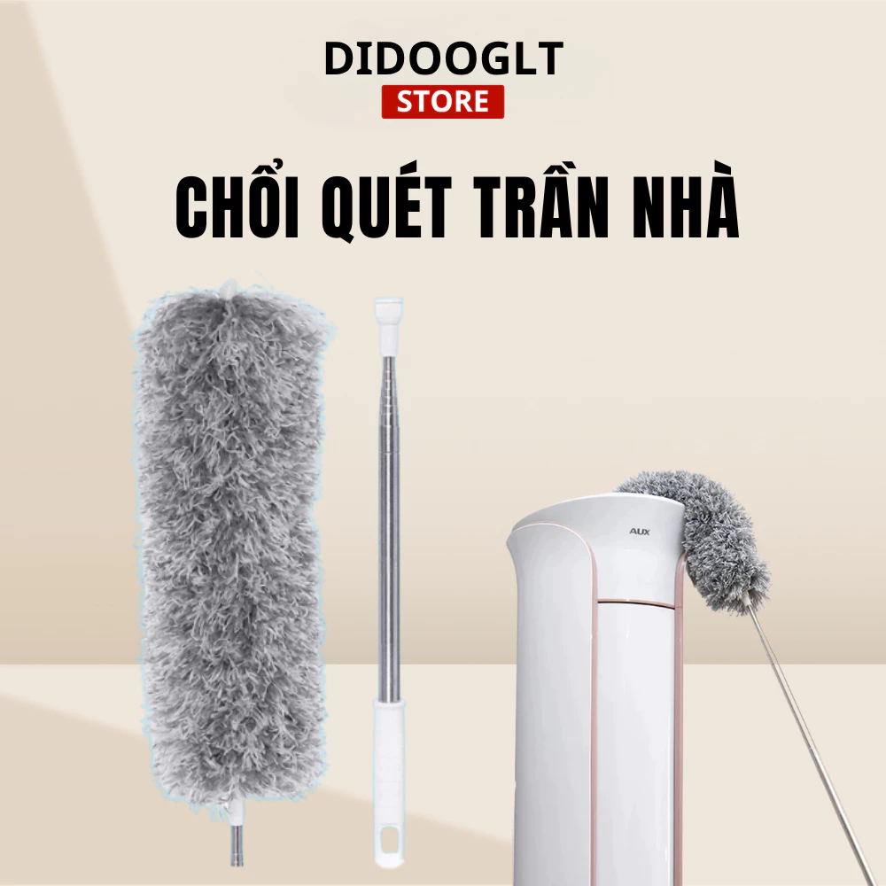 Chổi Quét Trần Nhà DIDOOGLT Có Điều Chỉnh Độ Dài Tới 2,8m Cây Phất Trần Quét Mạng Nhện