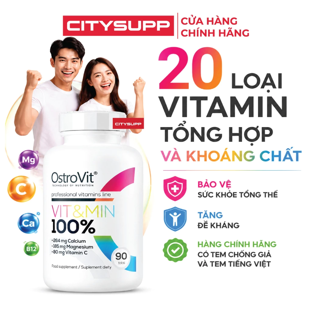 Vitamin Tổng Hợp OstroVit Vit&Min 100, Bổ Sung Vitamin & Khoáng chất | Nhập khẩu Ba Lan