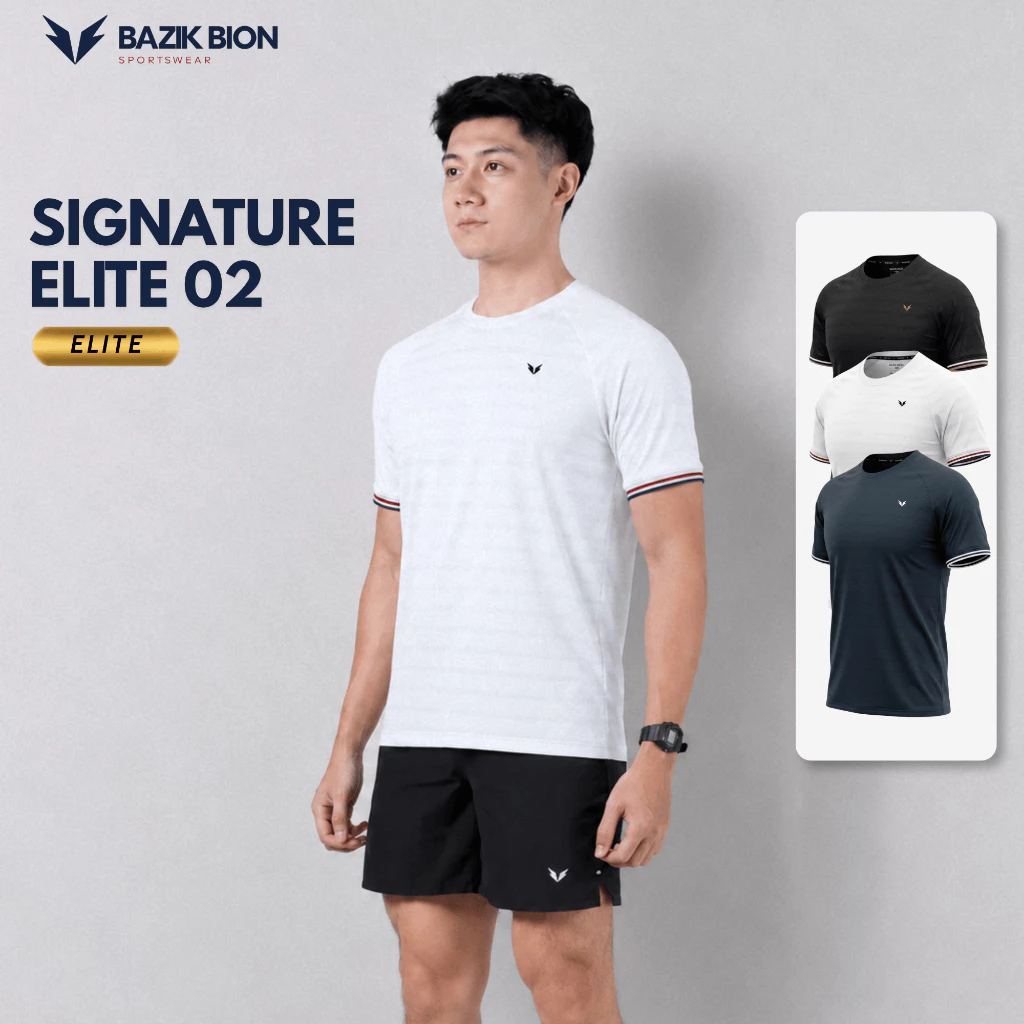 [CÔNG NGHỆ MỚI] Áo Thun Thi Đấu Pickleball BAZIK BION Signature 02, Mát Lạnh, Thấm Hút Nhanh Khô Thoáng Khí - A71