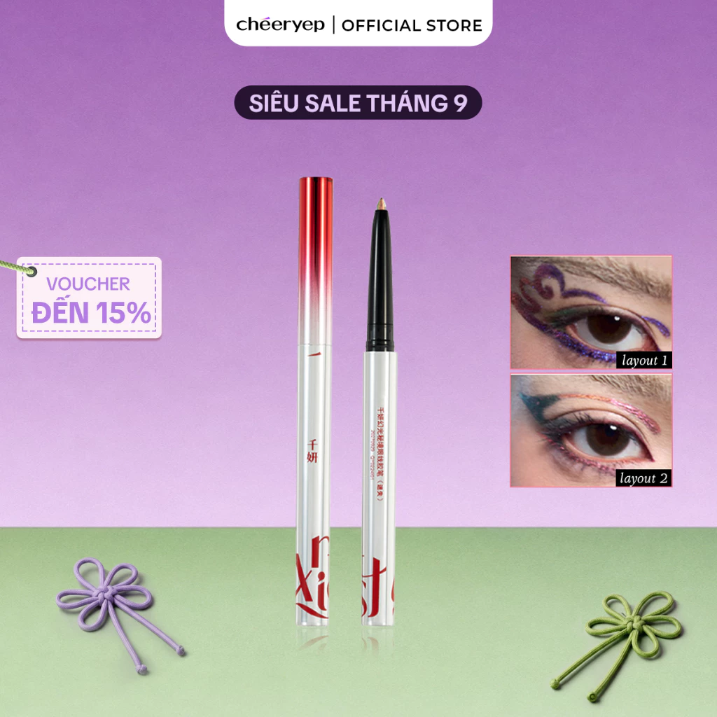 Cheeryep Bút Kẻ Mắt Gel Đa Sắc Trôi Lâu Không Lem Dễ Kẻ