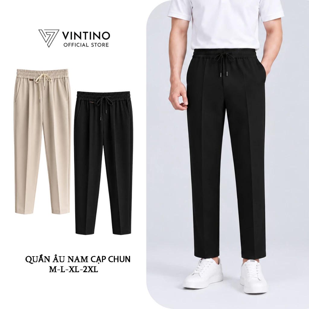 Quần âu nam baggy VINTINO cạp chun ống suông Unisex co giãn phong cách Ulzzang QUZ