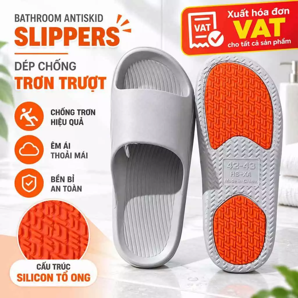 Dép chống trượt chuyên dụng cực tốt dành cho người già, phụ nữ có thai, môi trường sàn trơn trượt - Hàng nhập khẩu