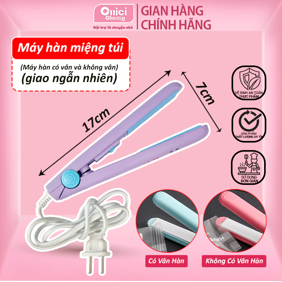 Máy hàn miệng túi mini cầm tay, dùng cho túi nilon Bếp Của Mẹ onici