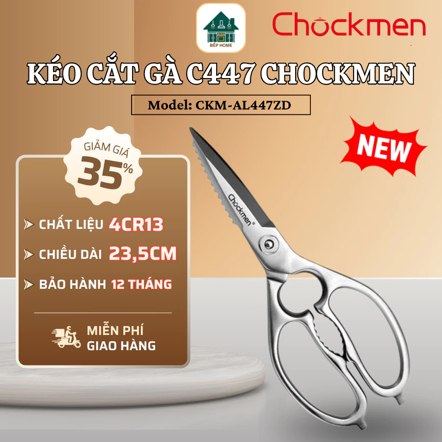 Kéo Cắt Gà C447 CHOCKMEN Chất Liệu Thép Chống Gỉ Cao Cấp Cứng Cáp, Dễ Dàng Cắt Gà Vịt - Bếp Home