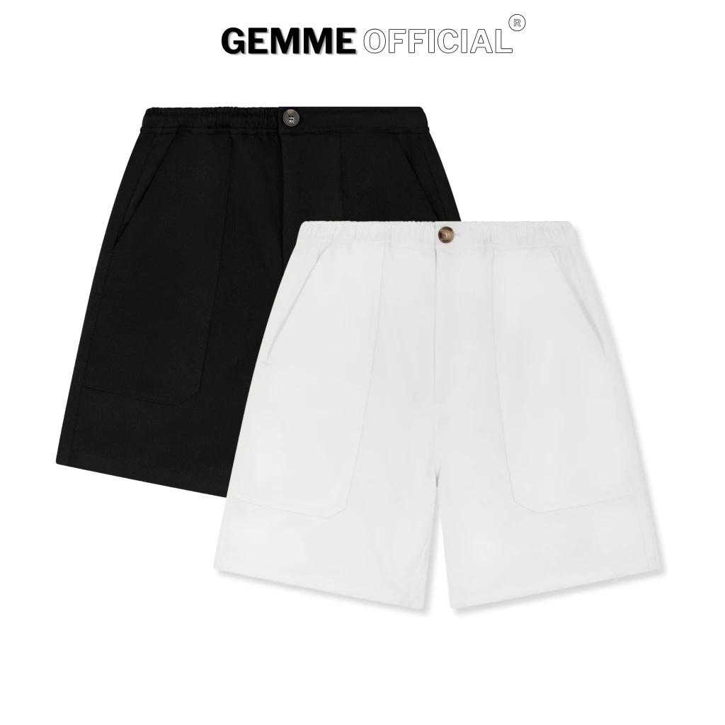 Quần Short Nam Kaki Túi Nổi GEMME MEN Big Size 55-150kg Thể Thao Thanh Lịch Sang Trọng