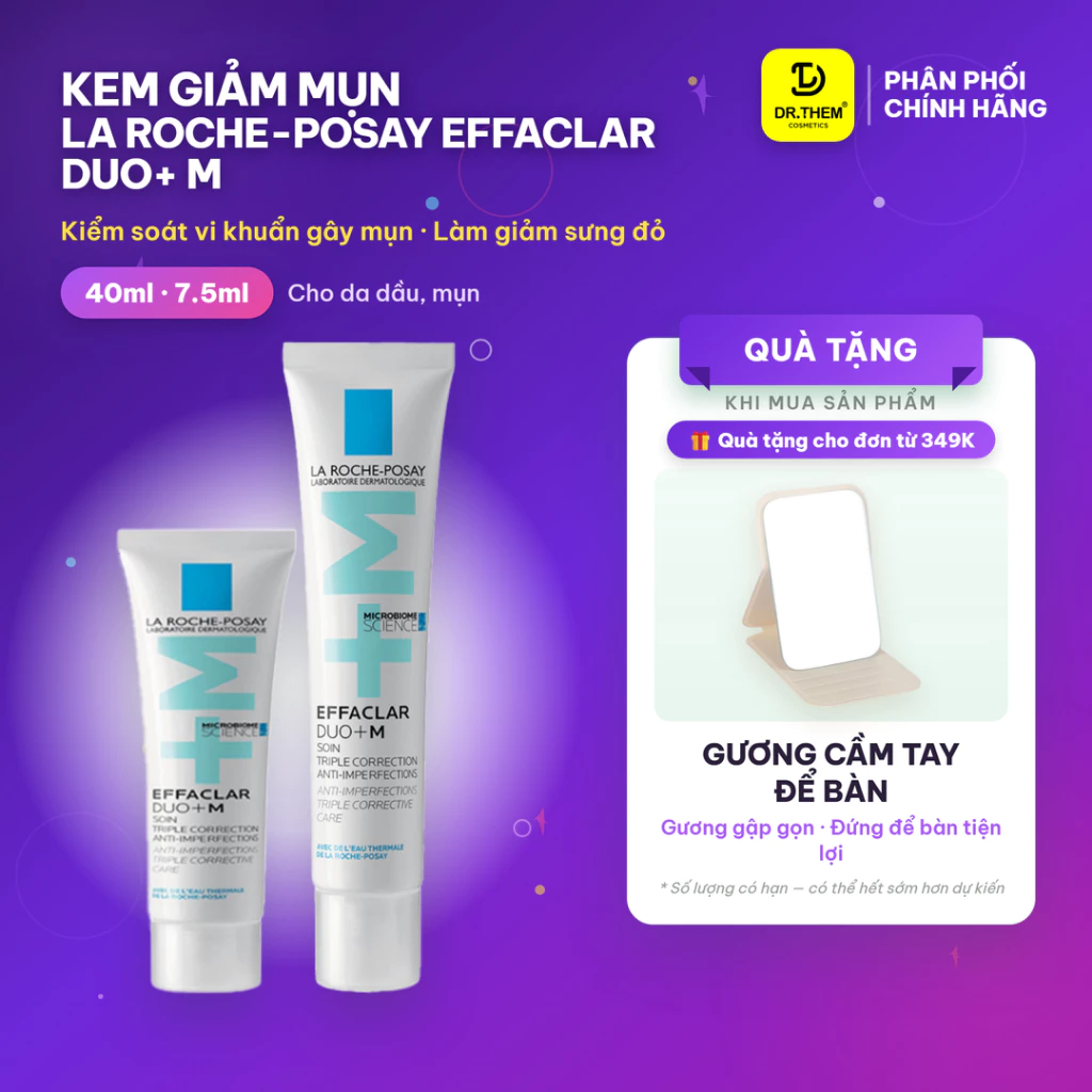 Kem Giảm Mụn  La Roche-Posay Effaclar Duo+ M 40ml- Dr Thêm