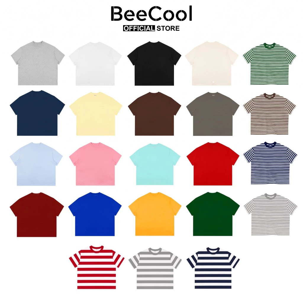 Áo Thun Trơn Boxy Form Rộng Unisex 250Gsm 100% Cotton